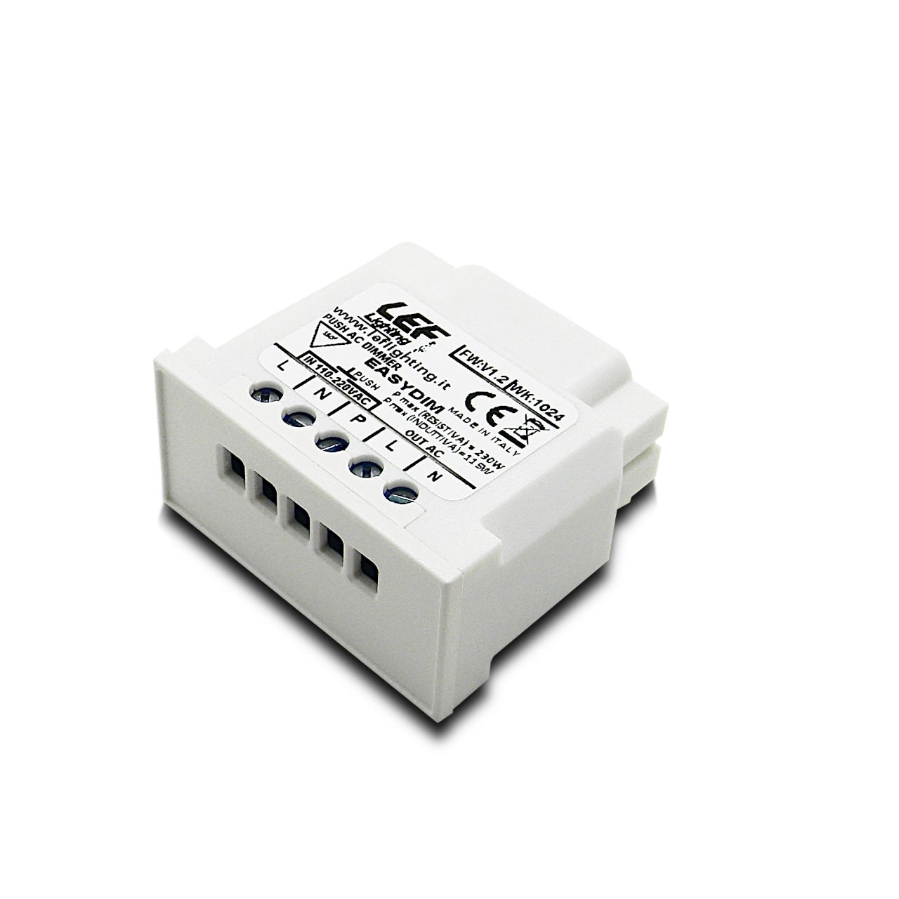 LEF LIGHTING - VARIALUCE UNIVERSALE con uscita a Taglio di Fase 230Vac (MOSFET) dimmerabile PU