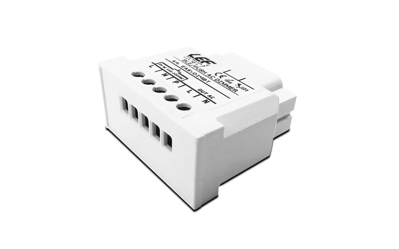 LEF LIGHTING - RELE' ELETTRONICO UNIVERSALE (max 230W) 4-5 FILI Comandabile PULSANTE/BLUETOOTH