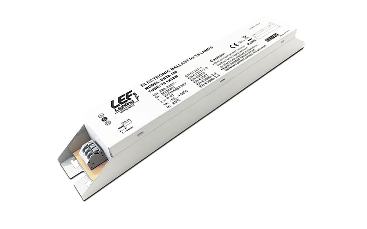 LEF LIGHTING - ALIMENTATORE ELETTRONICO PER LAMPADE FLUORESCENTI 1X36W T8 (G13) EBT8-136
