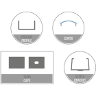 LEF LIGHTING - KIT 2M AP02 + OP01 + TAPPI + STAFFE
