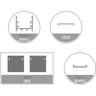 LEF LIGHTING - KIT 2M AS02 + PR10 + TAPPI + STAFFE