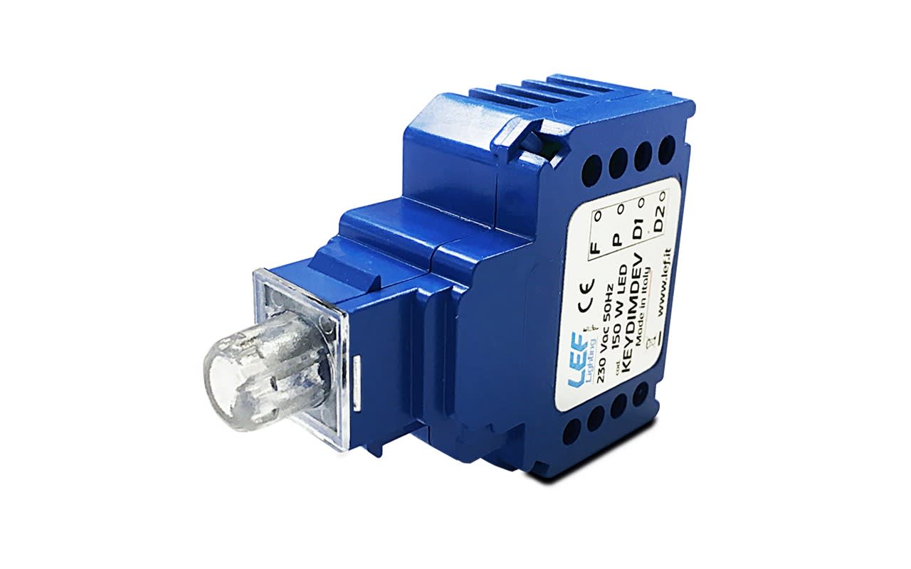 LEF LIGHTING - DIMMER MONOCANALE con uscita a Taglio di Fase 230Vac (IGBT) 2/3/4 FILI Dimmerab