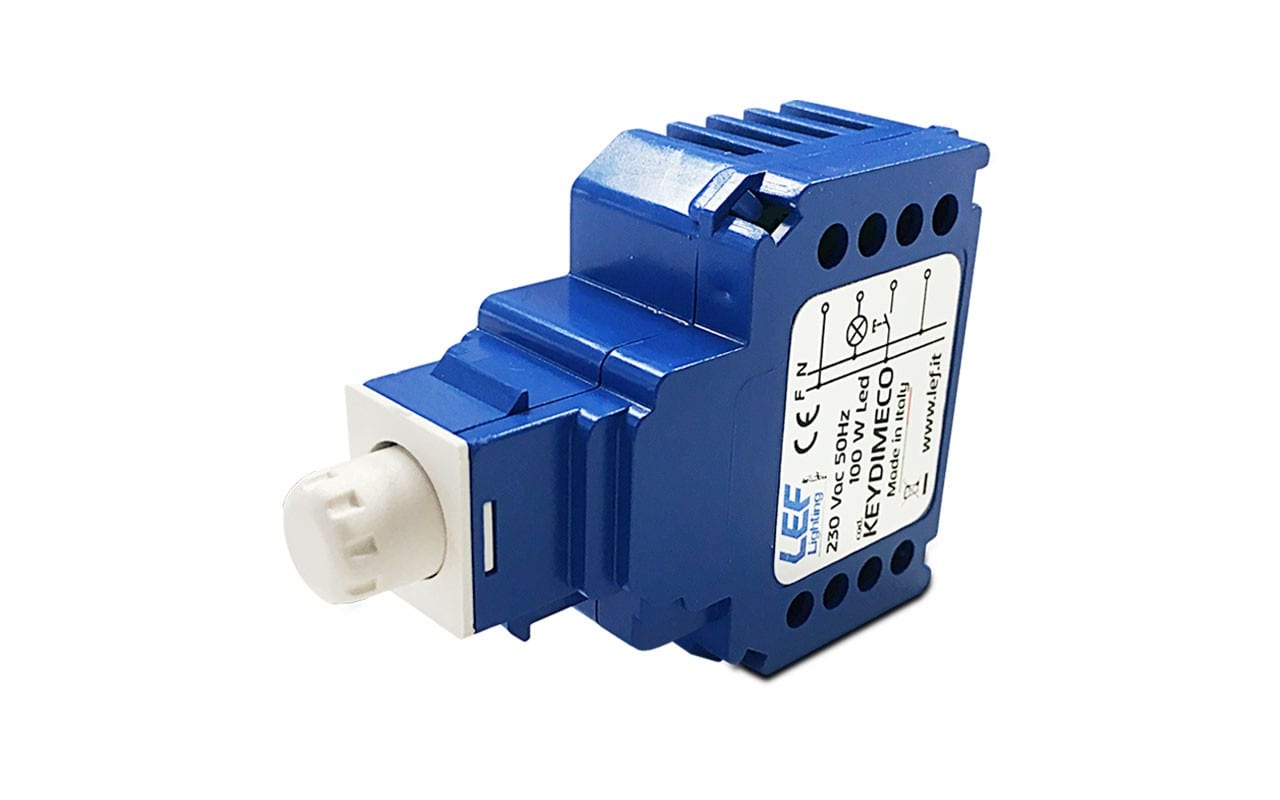 LEF LIGHTING - DIMMER MONOCANALE con uscita a Taglio di Fase 230Vac (IGBT) 4 FILI Dimmerabile KEYDIMECOB