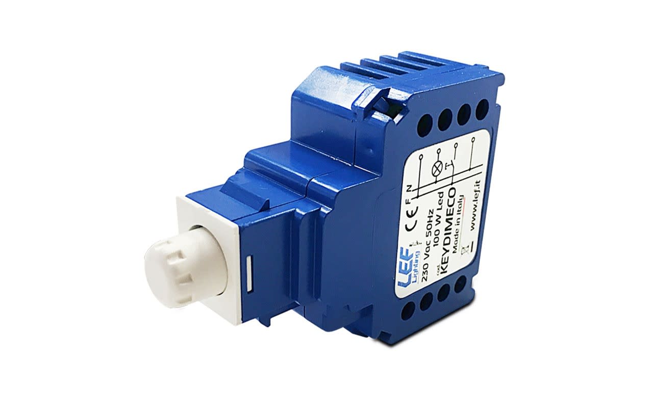 LEF LIGHTING - DIMMER MONOCANALE con uscita a Taglio di Fase 230Vac (IGBT) 4 FILI Dimmerabile KEYDIMECOB