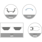 LEF LIGHTING - KIT 2M IC01 + SO01 + TAPPI + MOLLE