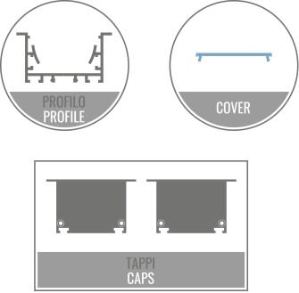 LEF LIGHTING - KIT 2M IN55 + OP12 + TAPPI
