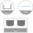 LEF LIGHTING - KIT 2M IN55 + PR12 + TAPPI