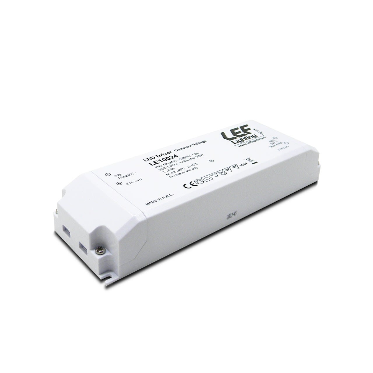 LEF LIGHTING - ALIMENTATORE LED TENSIONE COSTANTE 24Vdc 100W IP20 ON/OFF LE10024