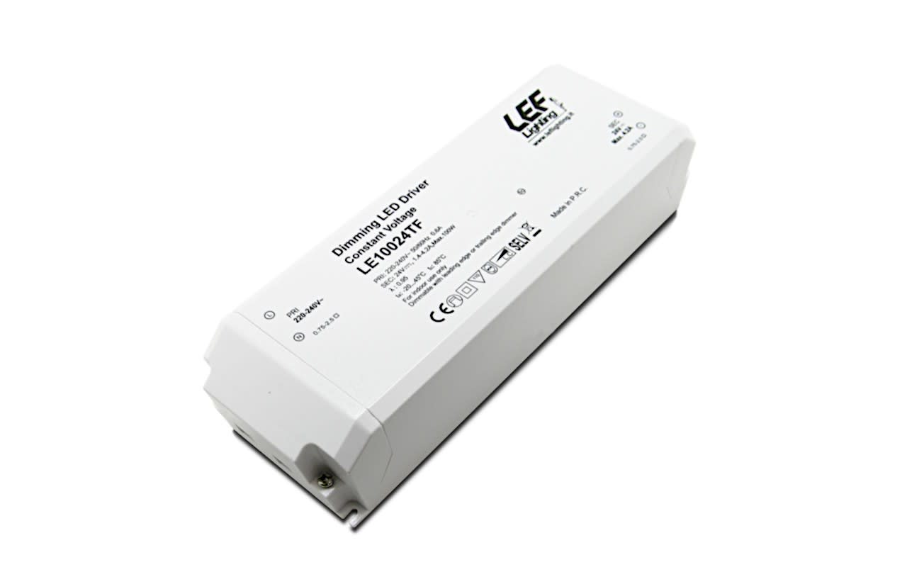 LEF LIGHTING - ALIMENTATORE LED TENSIONE COSTANTE 24Vdc 100W IP20 Dimmerabile a Taglio di Fase