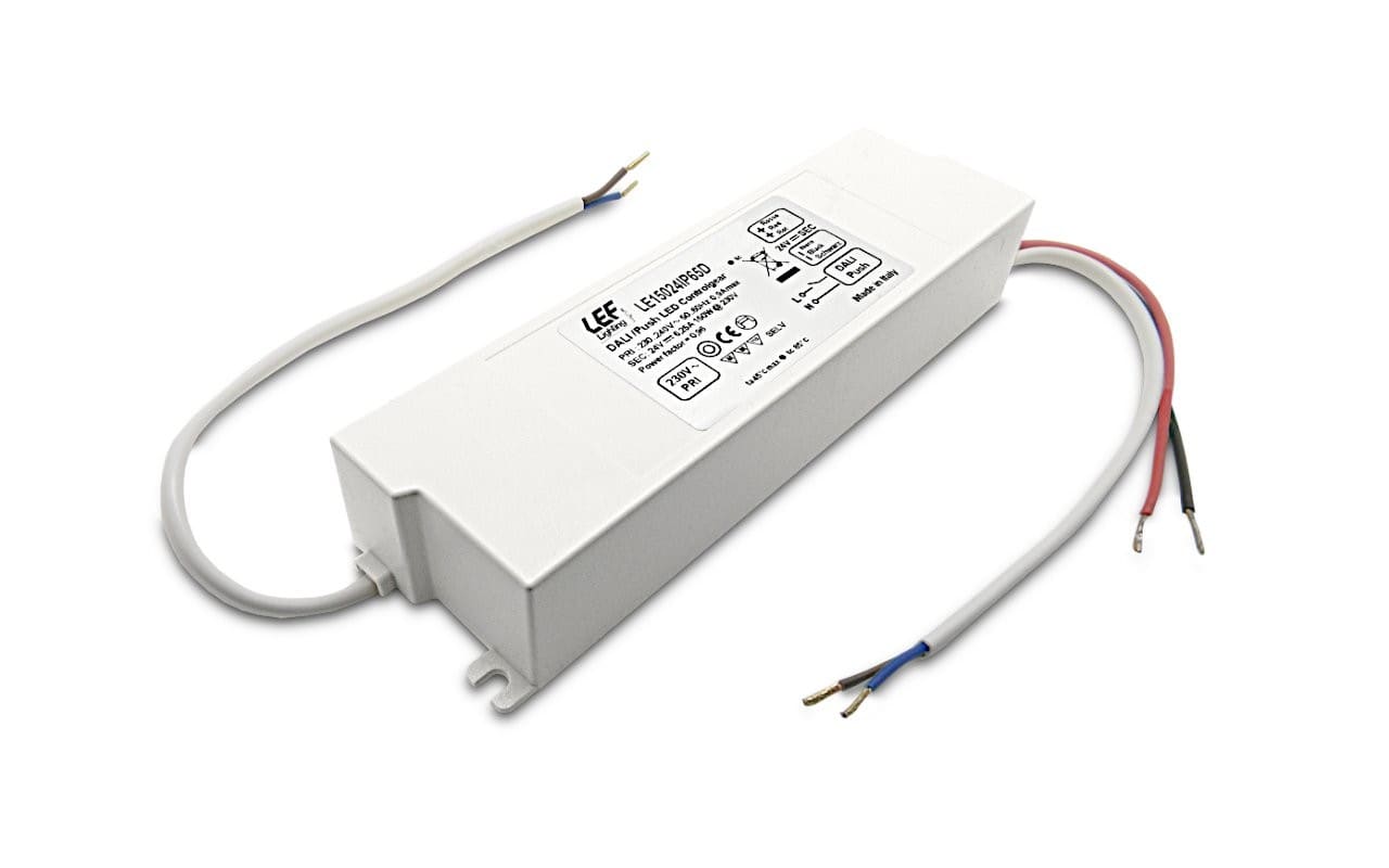 LEF LIGHTING - ALIMENTATORE LED DRIVER 150W 24VDC DIMMERABILE DALI/PULSANTE IP65