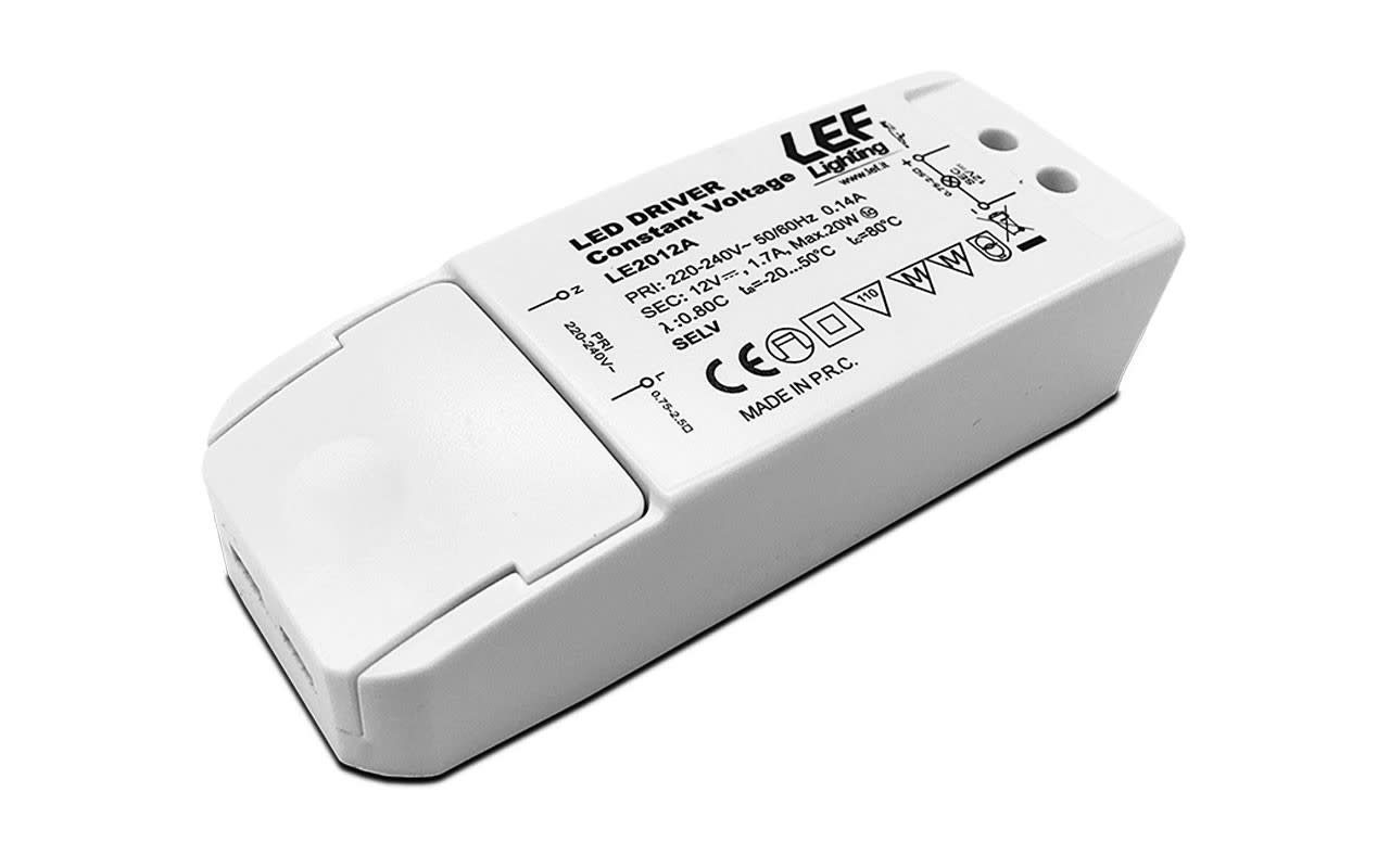 LEF LIGHTING - ALIMENTATORE LED TENSIONE COSTANTE 12Vdc 20W IP20 ON/OFF LE2012A