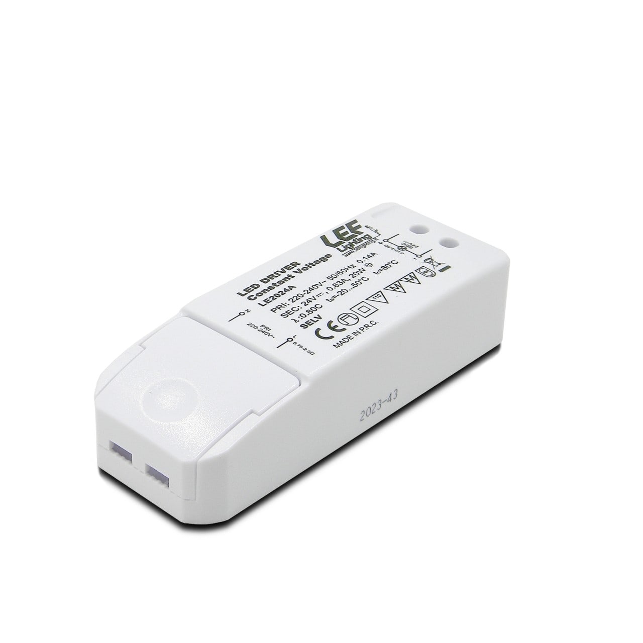 LEF LIGHTING - ALIMENTATORE LED TENSIONE COSTANTE 24Vdc 20W IP20 ON/OFF