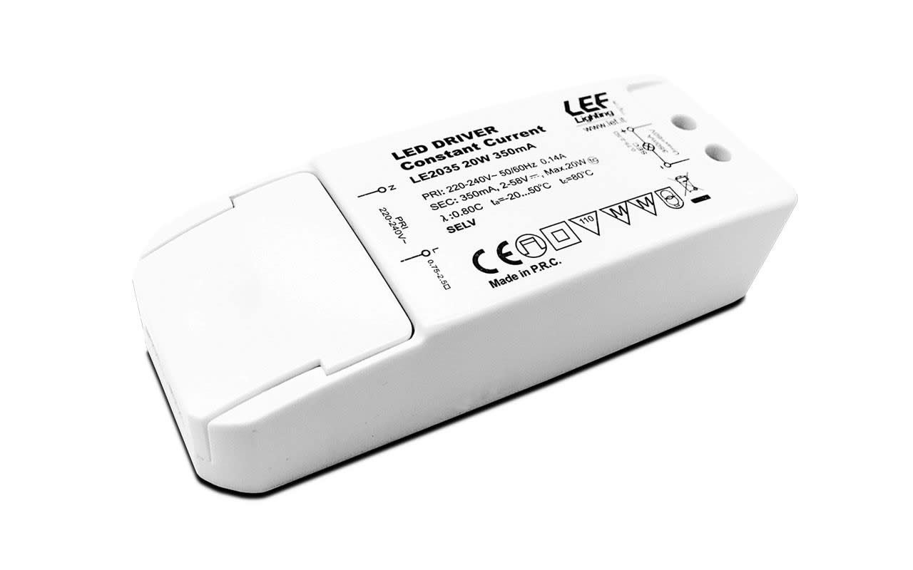 LEF LIGHTING - ALIMENTATORE LED CORRENTE COSTANTE 700mA 2-29Vdc 20W IP20 ON/OFF LE2070