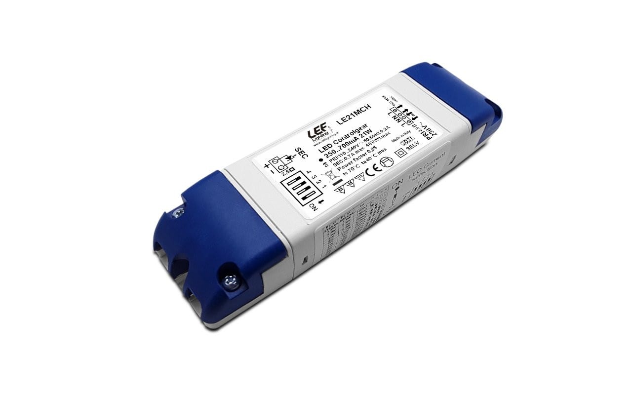 LEF LIGHTING - ALIMENTATORE LED DRIVER 250÷700MA 11÷21W ON-OFF IP20