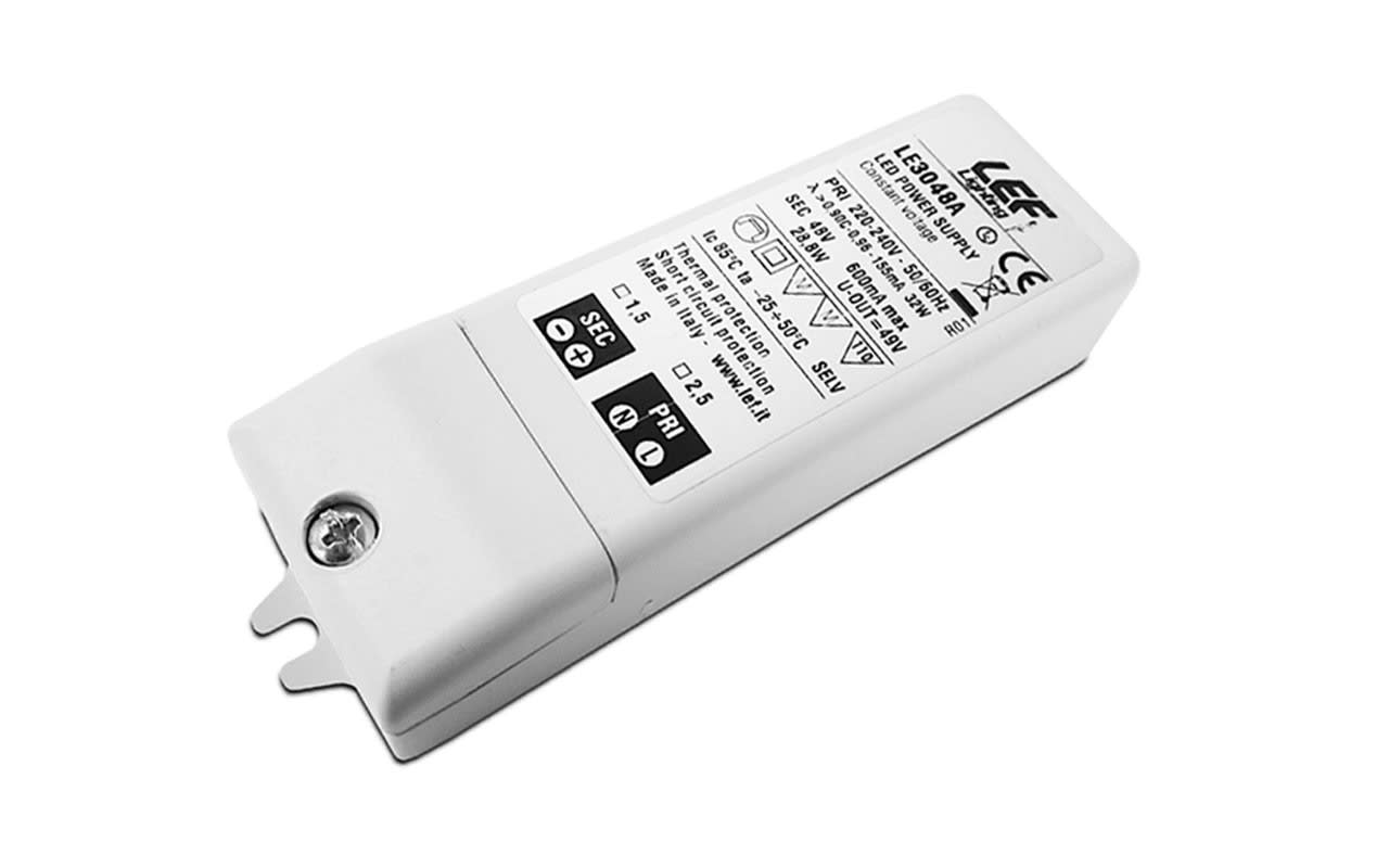 LEF LIGHTING - ALIMENTATORE LED TENSIONE COSTANTE 48Vdc 28,8W IP20 LE3048A