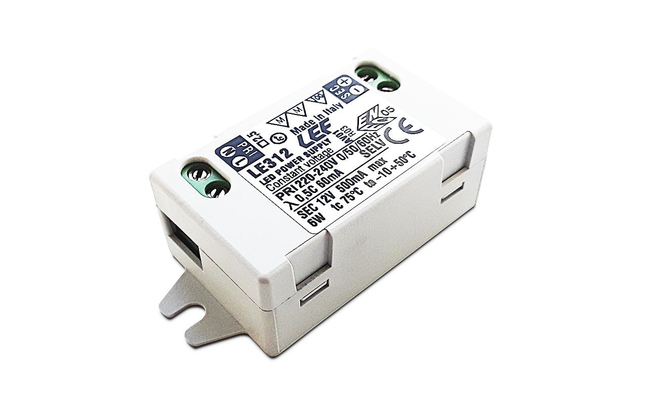 LEF LIGHTING - ALIMENTATORE LED TENSIONE COSTANTE 12Vdc 6W IP20 ON/OFF