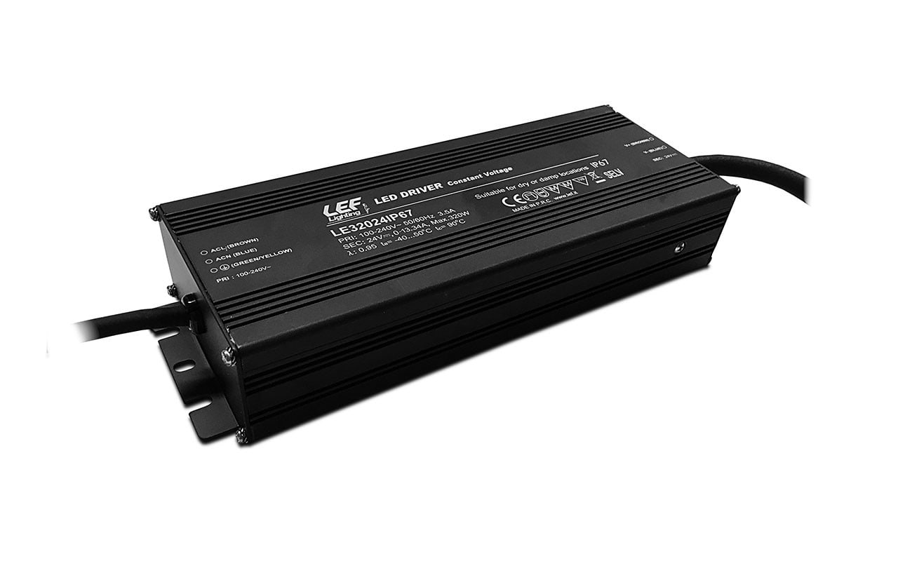 LEF LIGHTING - ALIMENTATORE LED TENSIONE COSTANTE 320W 24Vdc IP67 ON/OFF