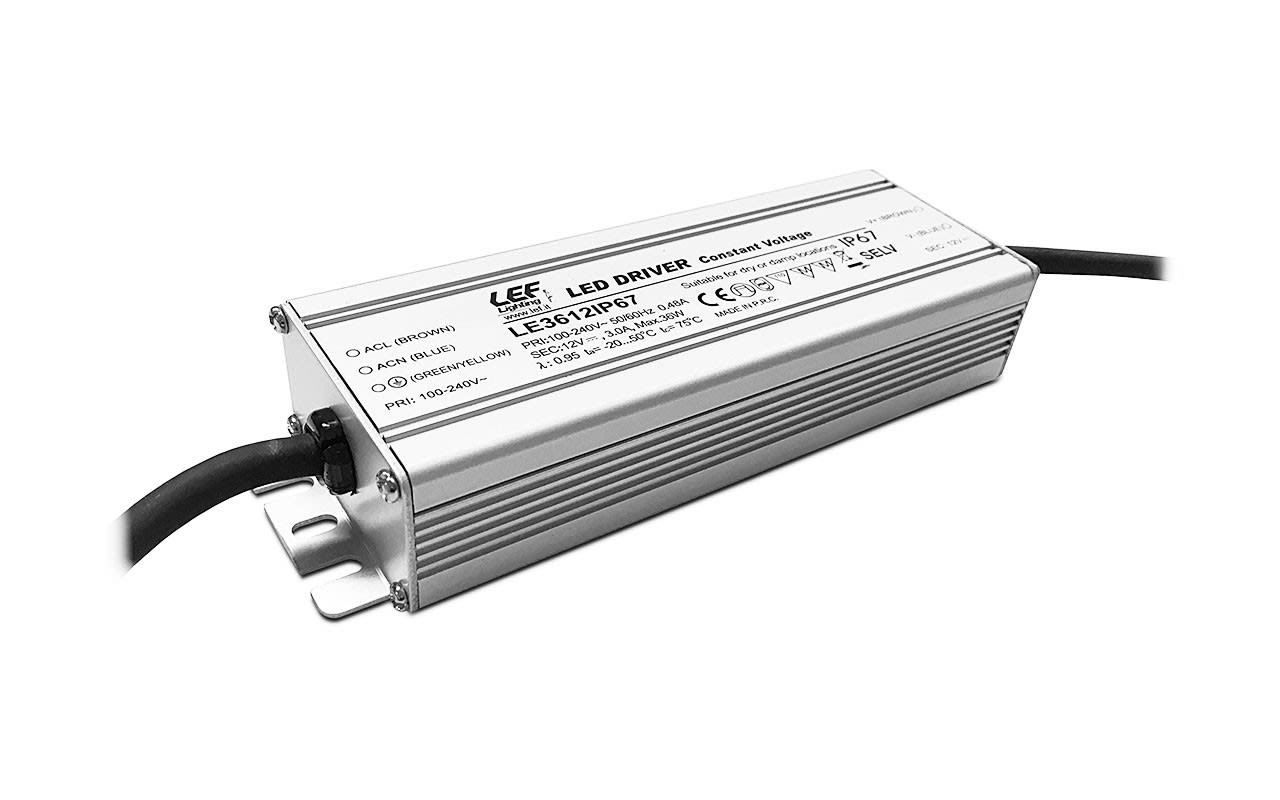 LEF LIGHTING - ALIMENTATORE LED TENSIONE COSTANTE 12Vdc 75W IP67 ON/OFF