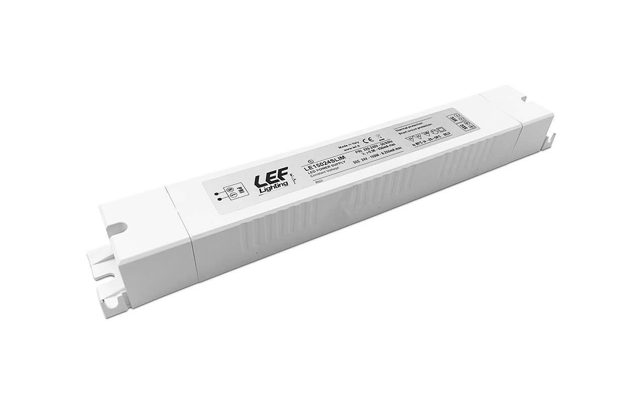 LEF LIGHTING - ALIMENTATORE LED TENSIONE COSTANTE 24Vdc 75W IP20 SLIM LE7524SLIM