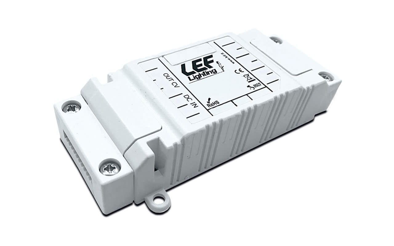 LEF LIGHTING - CONVERTITORE TENSIONE COSTANTE-CORRENTE COSTANTE 12-24-48Vdc 500mA Dimmerabile