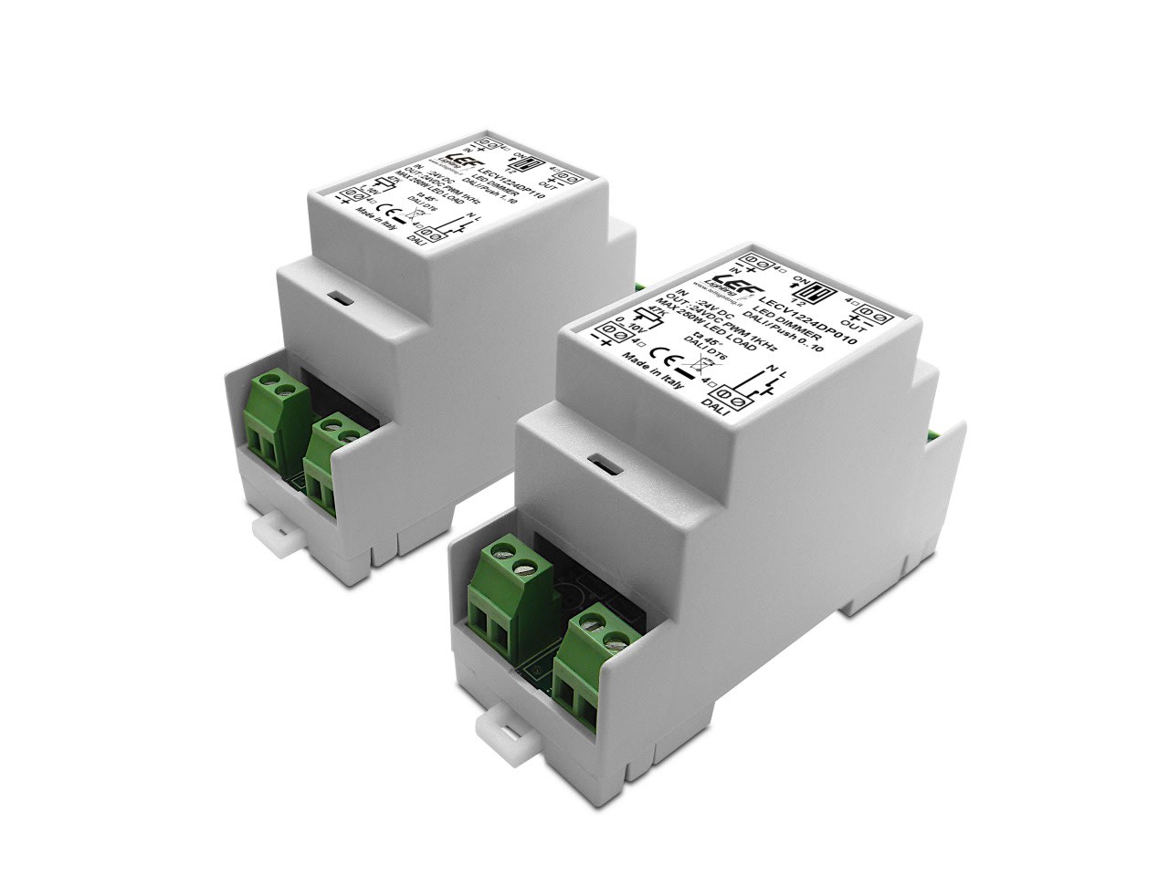 LEF LIGHTING - INTERFACCIA DI DIMMERAZIONE PER LED 12-24VDC 12A CON COMANDO PUSH/DALI/1-10V PE