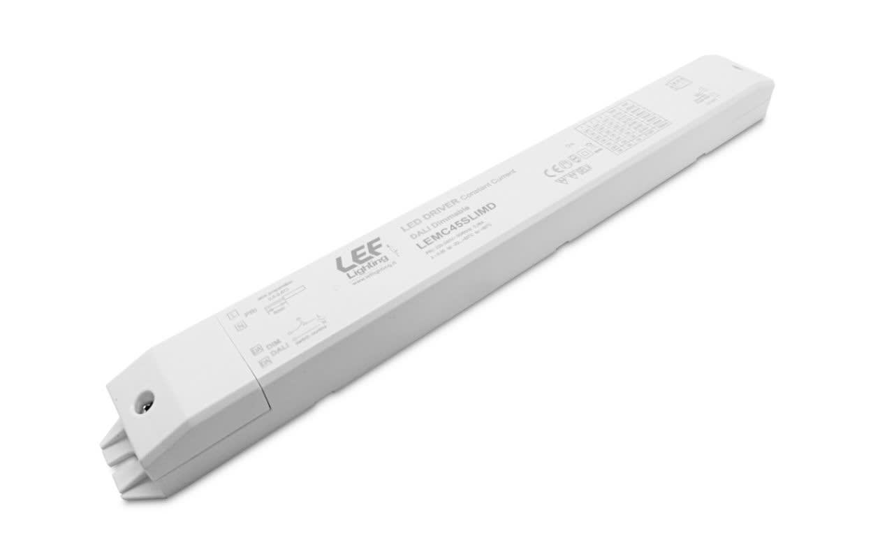 LEF LIGHTING - ALIMENTATORE LED DRIVER 350÷1050MA 24÷45W DIMMERABILE CON SEGNALE DALI/PULSAN LEMC45SLIMD