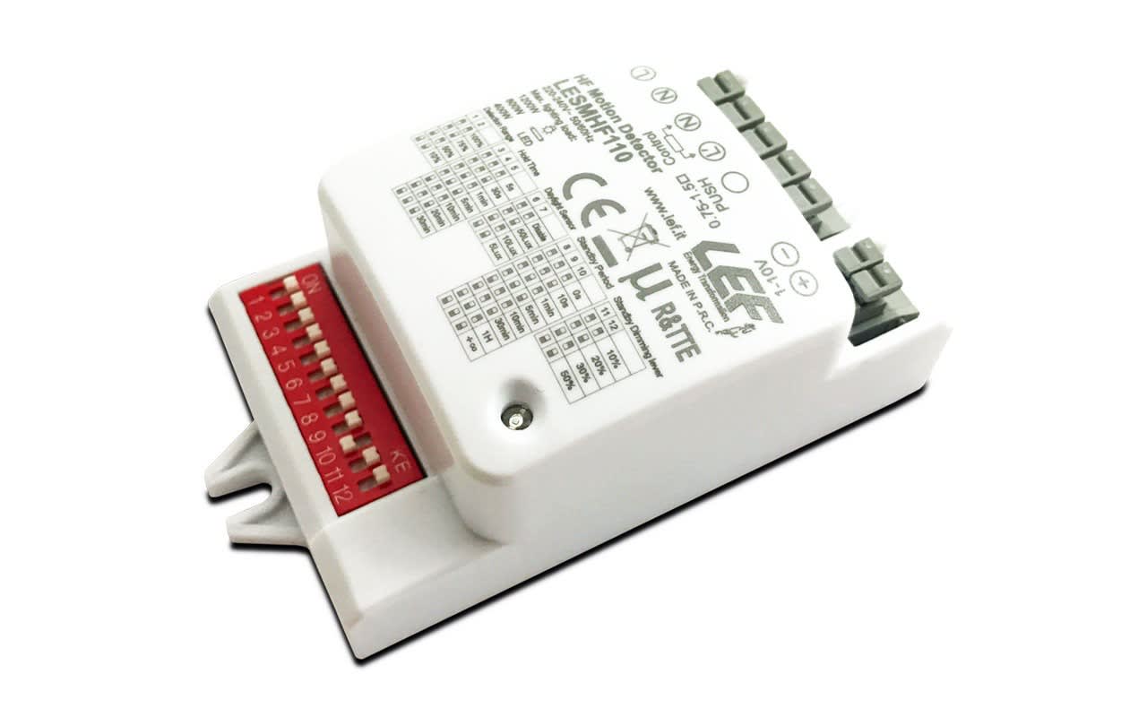 LEF LIGHTING - SENSORE DI MOVIMENTO AD ALTA FREQUENZA (HF) E DI LUMINOSITA' CON USCITA A RELE'