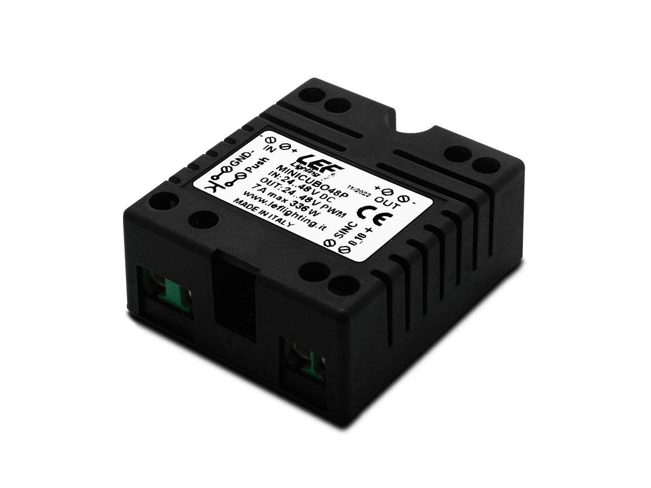 LEF LIGHTING - INTERFACCIA DI DIMMERAZIONE PER LED 24-48VDC 7A CON COMANDO PUSH/0-10V/POT 47Ko