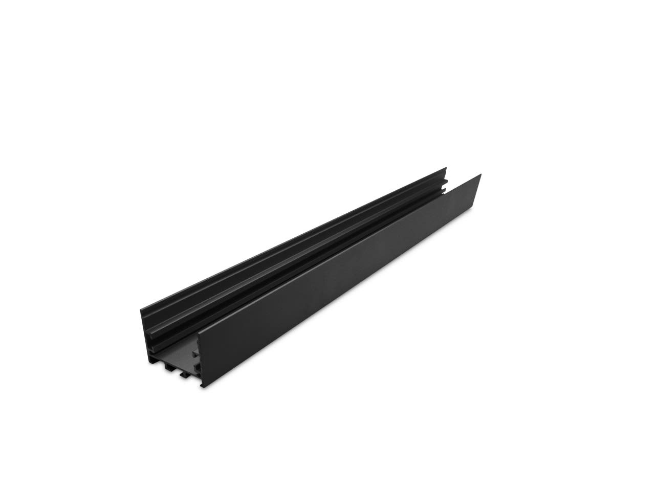 LEF LIGHTING - PROFILO DA PARETE E SOSPENSIONE AS02 NERO 2M