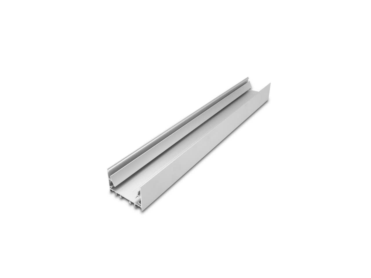 LEF LIGHTING - PROFILO DA PARETE E SOSPENSIONE AS03 ARGENTO 2M PFA-AS03-20A