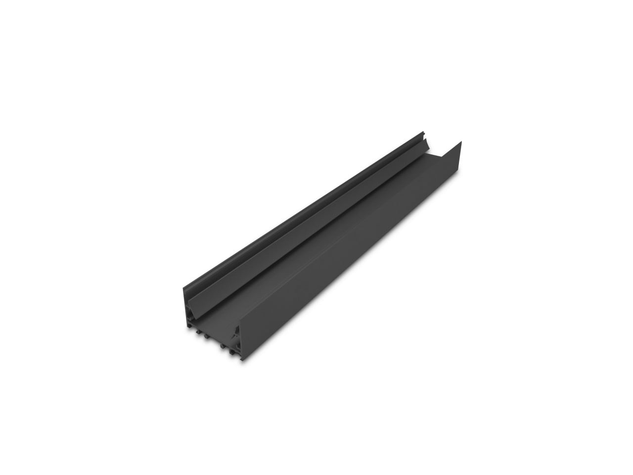 LEF LIGHTING - PROFILO DA PARETE E SOSPENSIONE AS03 NERO 2M