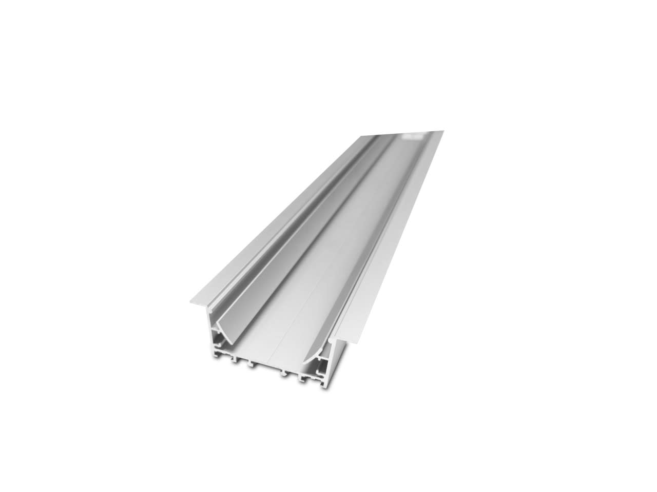 LEF LIGHTING - PROFILO DA INCASSO A CARTONGESSO IN55 ARGENTO 2M