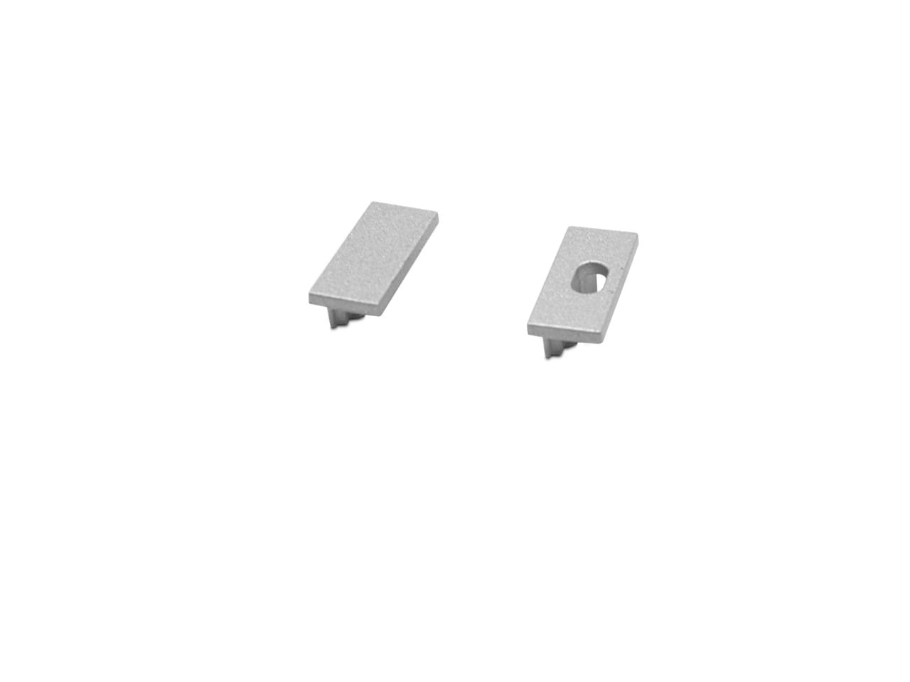 LEF LIGHTING - KIT TAPPI ARGENTO per profilo AP01