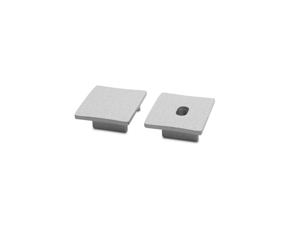 LEF LIGHTING - KIT TAPPI ARGENTO per profilo AP02
