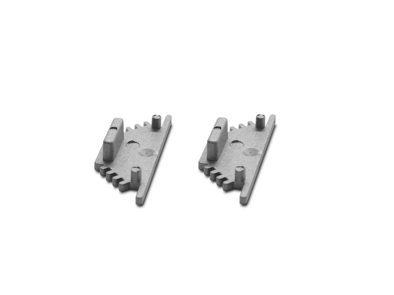 LEF LIGHTING - KIT TAPPI ARGENTO per profilo IC01