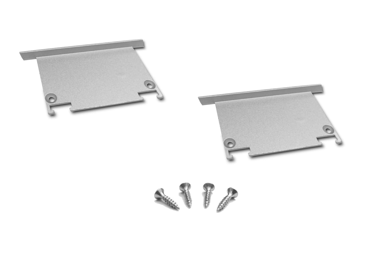 LEF LIGHTING - KIT TAPPI ARGENTO per profilo IN55
