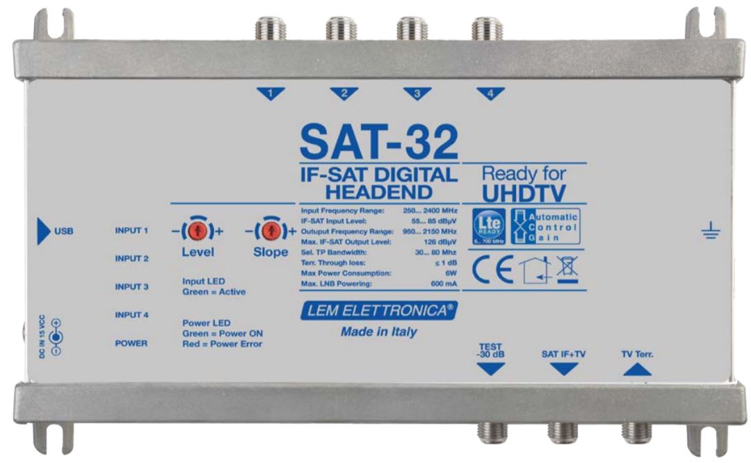 LEM ELETTRONICA - CENTRALINO SAT IF-IF 32TPX 125DBΜV