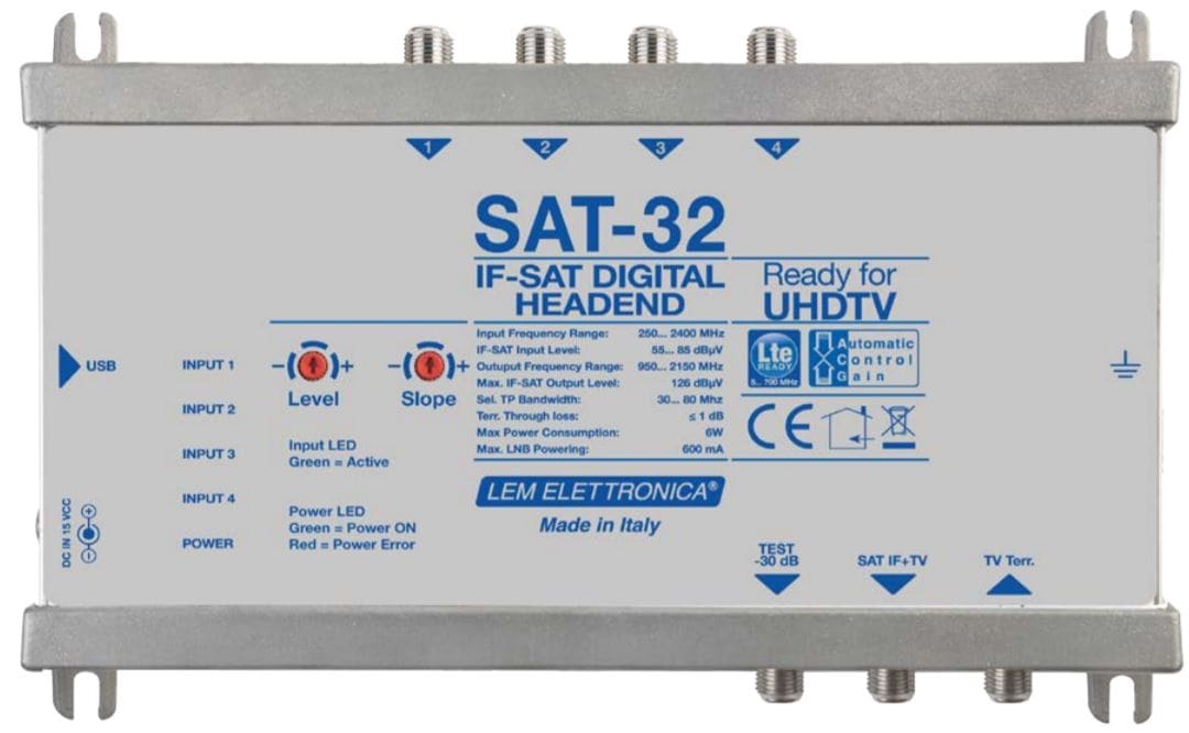 LEM ELETTRONICA - CENTRALINO SAT IF-IF 32TPX 125DBΜV
