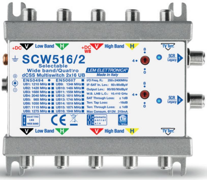 LEM ELETTRONICA - MSW DCSS/LEG WB 5IN/5OU TER-15DB 2D SAT+