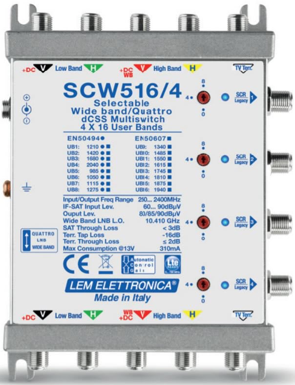 LEM ELETTRONICA - MSW DCSS/LEG WB 5IN/5OU TER-16DB 4D SAT+