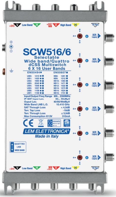 LEM ELETTRONICA - MSW DCSS/LEG WB 5IN/5OU TER-18DB 6D SAT+