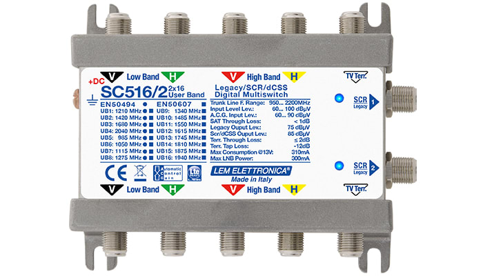 LEM ELETTRONICA - MSW DCSS/LEG. 5IN/5OUT TERR-15DB 2DER