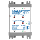 LEM ELETTRONICA - Amplificatore di testa ASW2/30 Wide Band con 2 ingressi (singolo Satellite LNB Wide Band), fornito con alimentatore esterno, guadagno (Max. 32 dB) e pendenza slope regolabili.