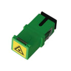 LEM ELETTRONICA - Bussola simplex verde SC/APC-SC/APC, flangiata con sportellino. BUF-SC-APC