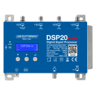 LEM ELETTRONICA - Centrale TV programmabile DSP20evo con 5 ingressi UHF/VHF, 32 filtri digitali e livello di uscita totale max. 100dBuV. Programmazione da display e da applicazione Android e Windows.