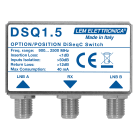 LEM ELETTRONICA - Commutatore DiSEqC DSQ1.5, adatto per collegare ad un unico cavo coassiale i segnali provenienti da 2 LNB universali.