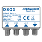 LEM ELETTRONICA - Commutatore DiSEqC DSQ3P, adatto per collegare ad un unico cavo coassiale i segnali provenienti da 3 LNB universali.