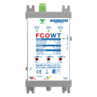 LEM ELETTRONICA - Ricevitore ottico FCOWT con 2 uscite V e H che replicano un LNB Wide Band e 1 uscita TV Terrestre, regolazione livello di ogni uscita.