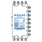 LEM ELETTRONICA - Multiswitch Legacy attivo HS448 con 4 ingressi passanti e 8 uscite derivate, per applicazioni SKY, SAT.