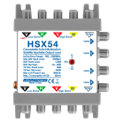 LEM ELETTRONICA - Multiswitch Legacy HSX54 con 5 ingressi passanti e 4 uscite derivate, Satellite amplificato regolabile, per applicazioni SKY, FM, DAB, UHF, SAT.